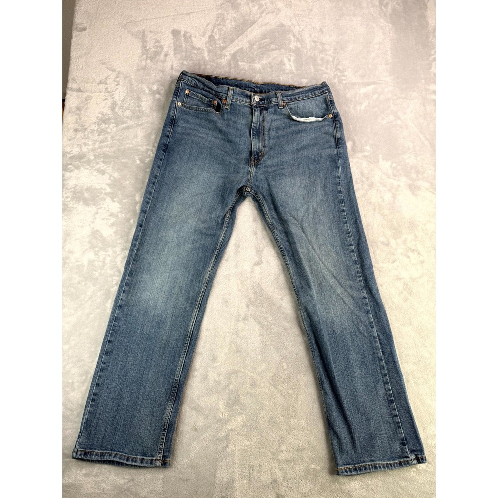 Levi's 505 Regular Straight Jeans Mens 38x30 Blue Medium Wash PC9-00505-2538